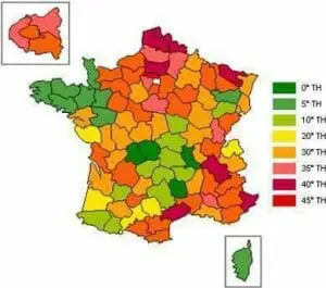 carte de france eau calcaire