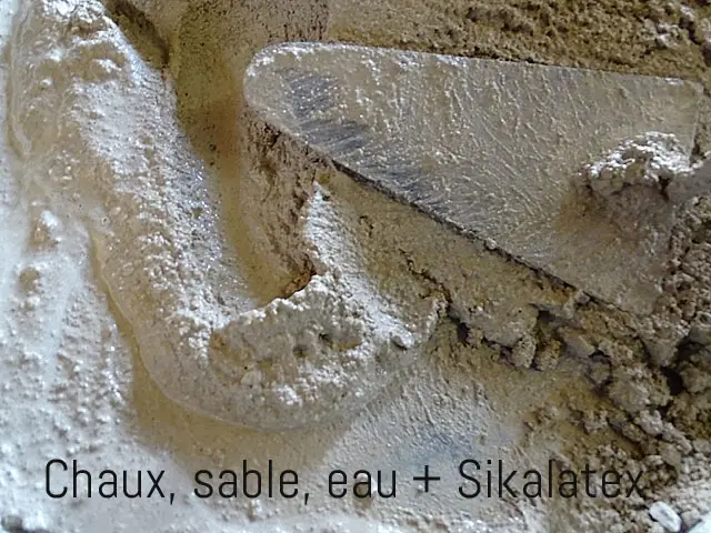 résine sikalatex et chaux