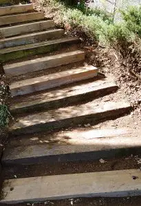 escalier bois exterieur