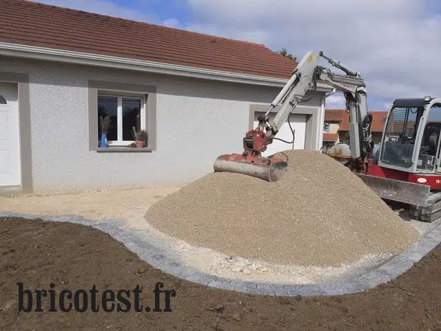 Accès maison en pente, étape 1