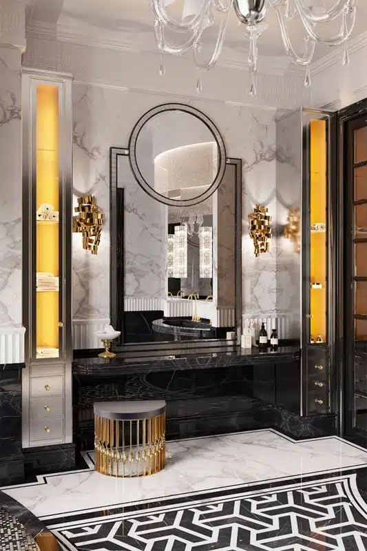 salle de bain art déco source archzine.fr