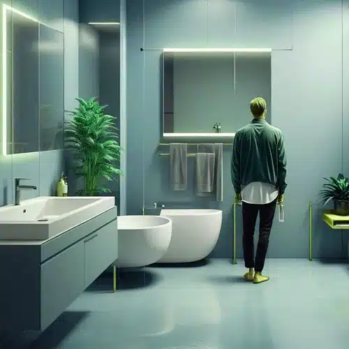 meuble suspendu salle de bain