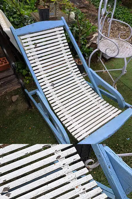 rénover chaise longue jardin