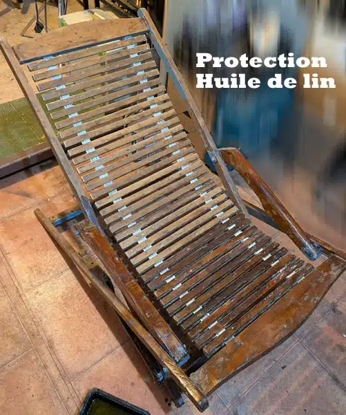 rénover chaise longue jardin
